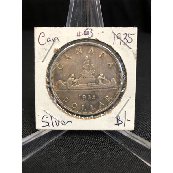 1935 CANADIAN SILVER DOLLAR .800 SILVER