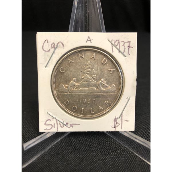 1937 CANADIAN SILVER DOLLAR .800 SILVER