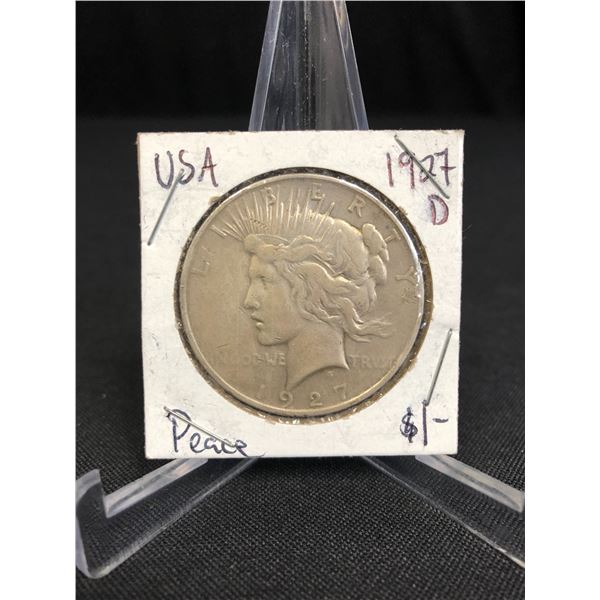 1927 PEACE DOLLAR .900 SILVER