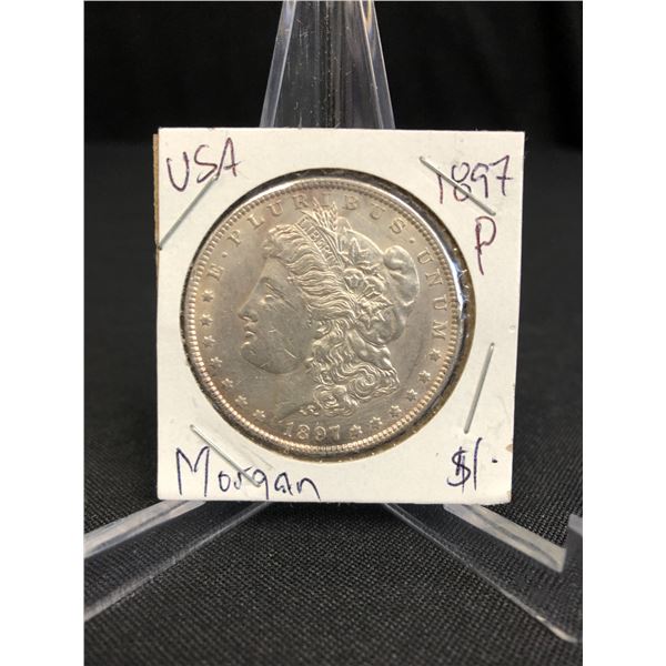 1897 P MORGAN SILVER DOLLAR .900 SILVER