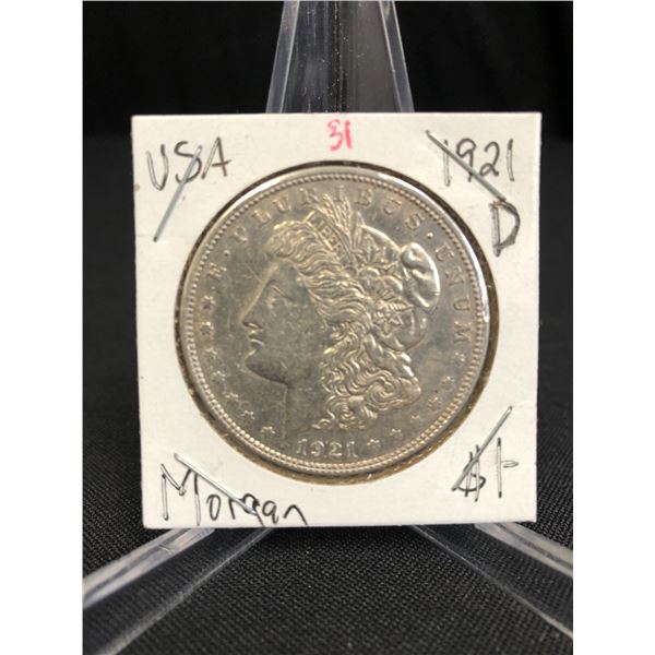 1921 D  MORGAN SILVER DOLLAR  .900 SILVER