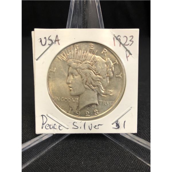 1923 P PEACE SILVER DOLLAR .900 SILVER