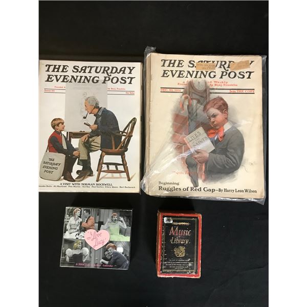 VINTAGE SATURDAY EVENING POST COLLECTIBLES LOT