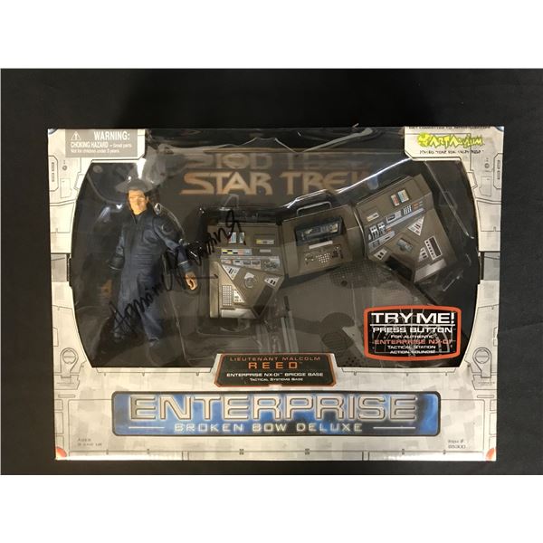 STAR TREK LEUTENANT MALCOLM REED SIGNED ACTION FIGURE