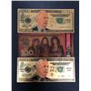 Image 1 : QUEEN/ JOE BIDEN 24KT GOLD LEAF BILLS LOT