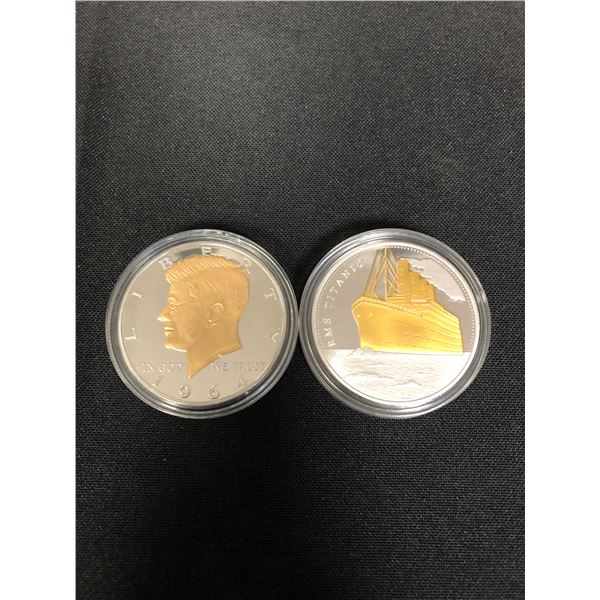 JOHN F KENNEDY/ TITANIC COIN LOT
