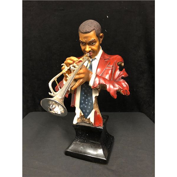 LARGE LOUIS ARMSTRONG CUSTOM SCULPTURE SIGNED BY ARTIST