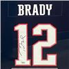 Image 2 : TOM BRADY SIGNED AND CUSTOM FRAMED NIKE PRO FOOTBALL JERSEY ( FANATICS COA)