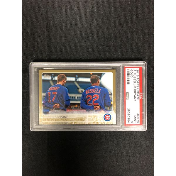 2015 TOPPS UPDATE RUSSELL/ BRYANT GOLLD ROOKIES ( PSA 9)