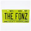 Image 1 : HENRY WINKLER SIGNED THE FONZ LICENCE PLATE ( BECKETT COA)