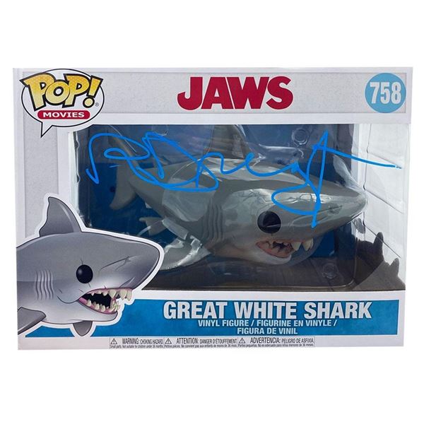 RICHARD DREYFUSS SIGNED JAWS GREAT WHITE SHARK FUNKI ( BECKETT COA)