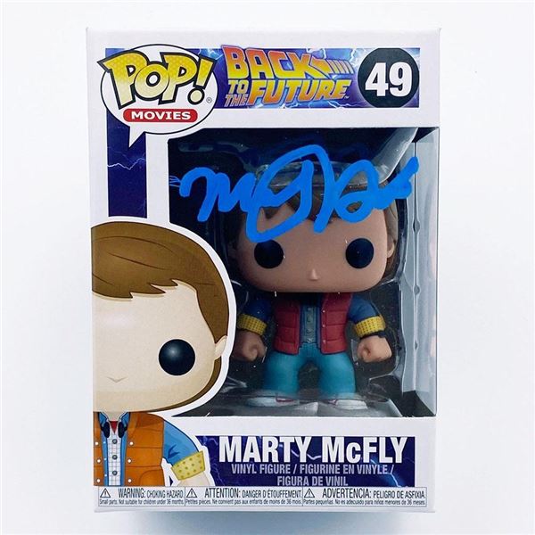 MICHEAL J FOX SIGNED MARTY MCFLY FUNKO POP ( PSA COA)