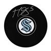 Image 1 : MARK GIORDANO SIGNED SEATTLE KRAKEN HOCKEY PUCK ( FROZEN POND COA)