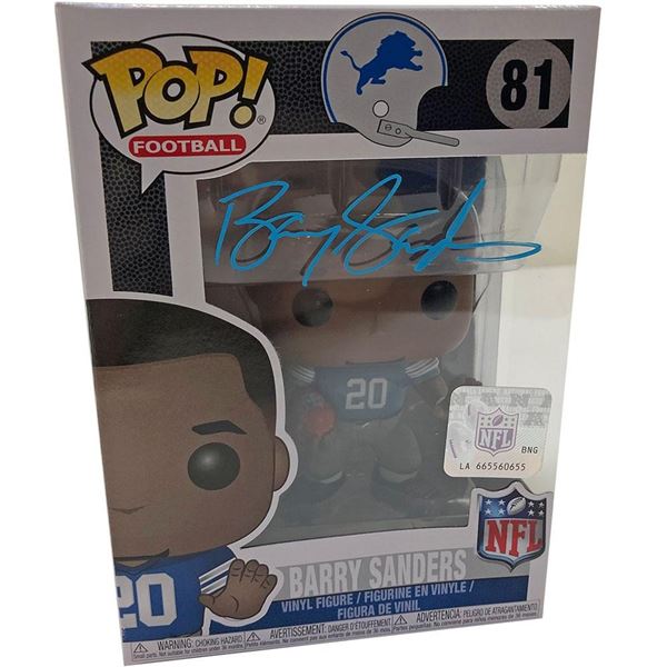 BARRY SANDERS SIGNED FUNKO POP (SCHWARTZ COA)