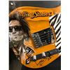 Image 1 : 1/1 KEITH RICHARDS SIGNED WITH CUSTOM PORTRAIT FENDER SQUIRE GUITAR IN SHADOW BOX PSA LOA