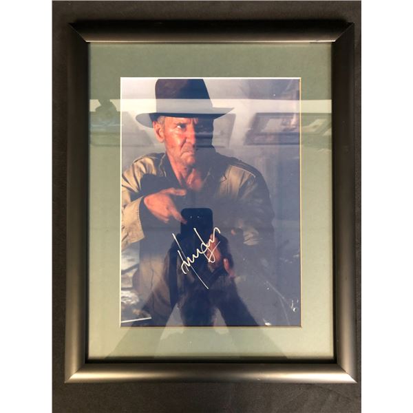 HARRISON FORD SIGNED INDIANA JONES FRAMED 8 X 10 ( RA COA)