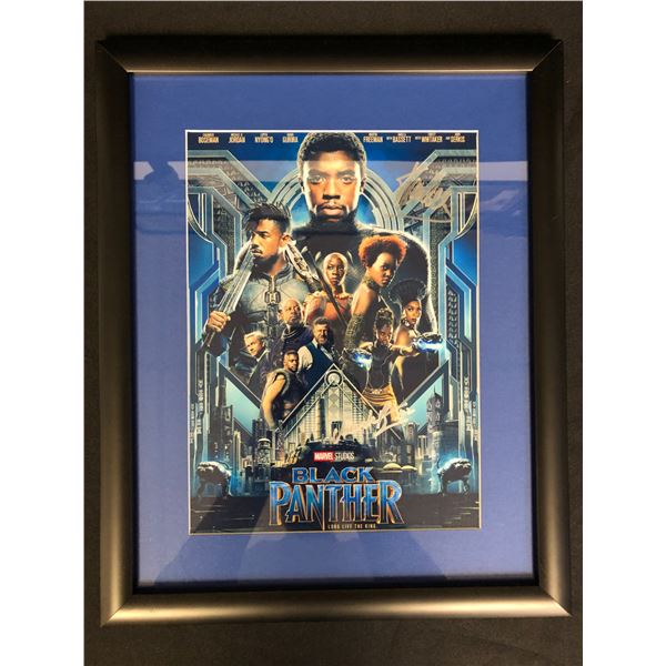 STAN LEE AND CHADWICK BOSEMAN SIGNED BLACK PANTHER 8 X 10 ( RA COA)