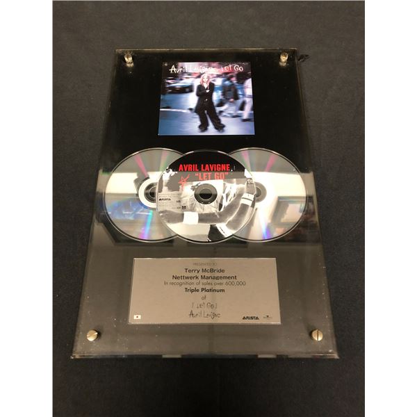 AVRIL LEVINE TRIPLE PLATINUM RECORD AWARD