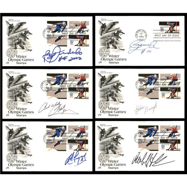 LOT OF 6 SIGNED NHL FIRST DAY COVERS ( CECKETT COA)