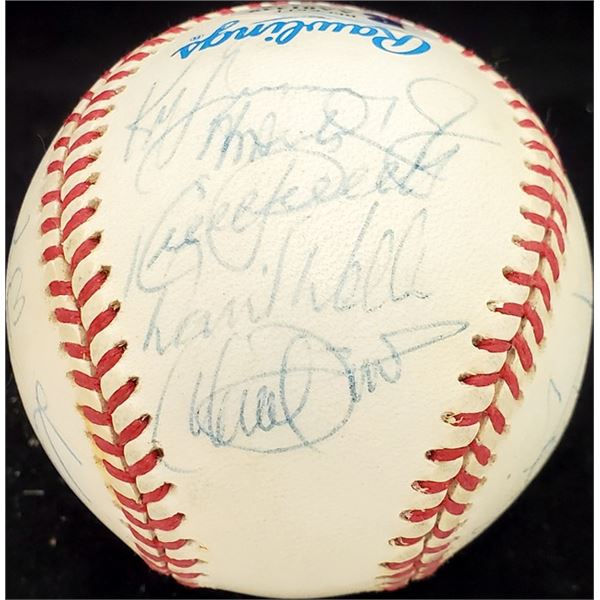 1995 AMERICAN LEAGUE ALL STAR GAME MULTI SIGNED BALL ( GRIFFEY... BECKETT COA)