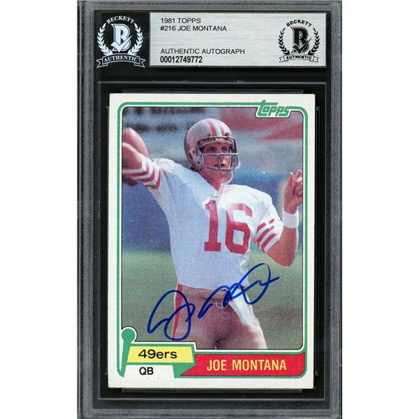 1981 JOE MONTANAN SIGNED TOPPS ROOKIE CARD