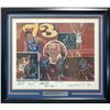 Image 1 : 1972-73 New York Knicks Autographed Framed 24x29 Lithograph Photo With 7 Total Signatures