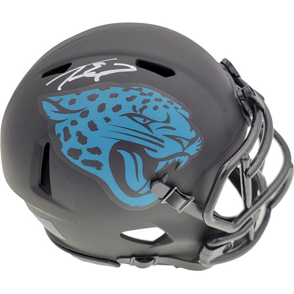 TRAVIS ETIENNE SIGNED SPEED ECLIPSE JACKSONVILLE JAGUARS HELMET ( BECKETT COA)