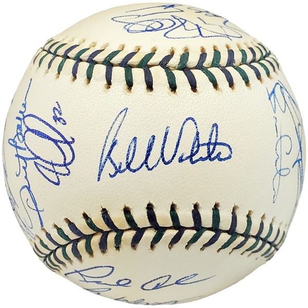 2001 NATIONAL LEAGUE ALL STAR TEAM SIGNED BALL ( MLB HOLO)