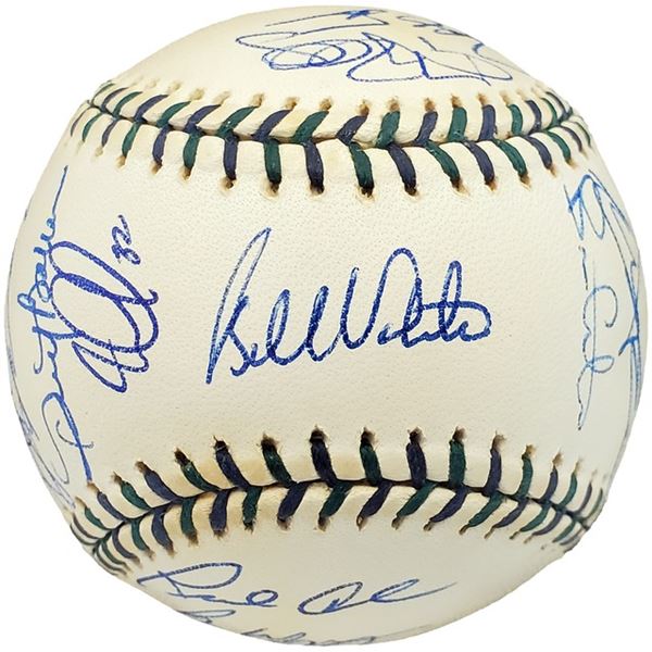 2001 NATIONAL LEAGUE ALL STAR TEAM SIGNED BALL ( MLB HOLO)