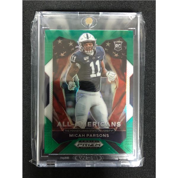 2021 PANINI PRIZM DRAFT PICKS MICAH PARSONS RC GREEN PRIZM