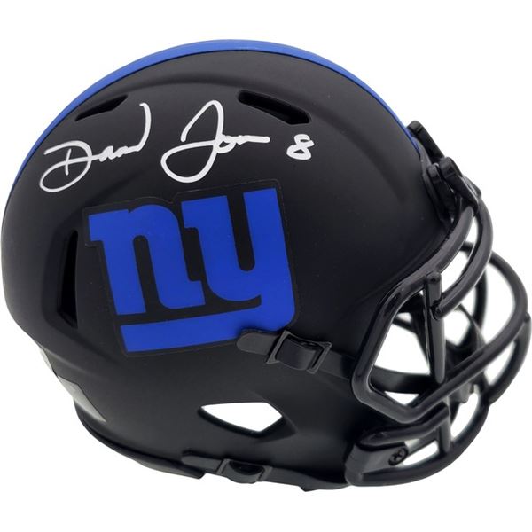 DANIEL JONES SIGNED NEW YORK GIANTS SPEED ECLIPSE MINI HELMET ( BECKETT COA)