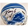 Image 2 : KENNY GALLODAY SIGNED DETROIT LIONS MINI HELMET ( BECKETT COA)