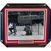 Image 1 : GORDIE HOWE SIGNED CUSTOM FRAMED 20 X 24 ACTION PHOTO (PSA COA)