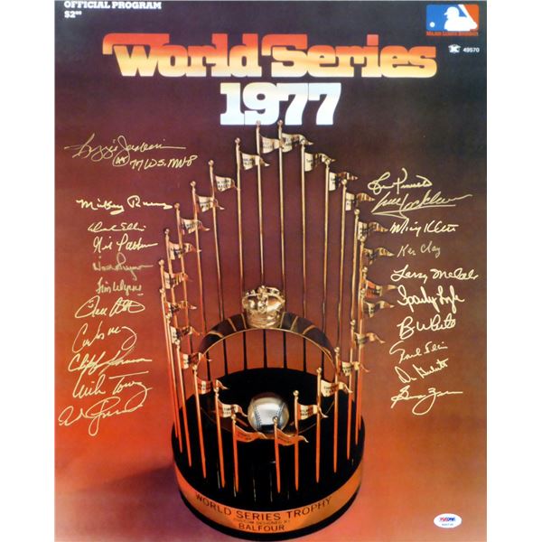 1977 World Series Champion New York Yankees Autographed 16x20 Photo With 20 Total Signatures