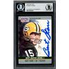 Image 1 : 1990 TOPPS FOOTBALL BART STARR SIGNED CARD ( BECKETT COA)