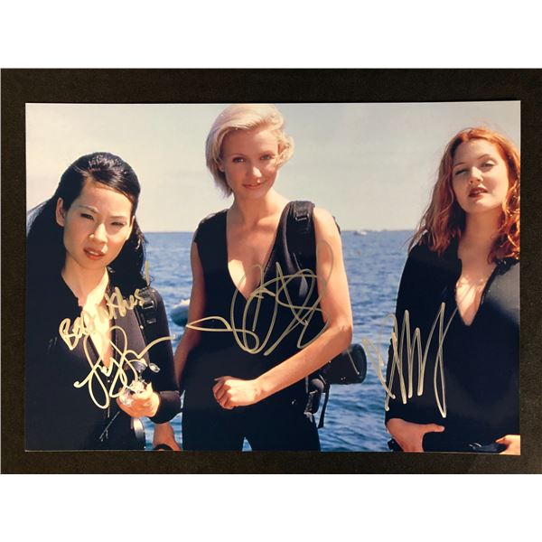 CHARLIES ANGELS ( LIU, DIAZ,BARRYMORE) SIGNED 8 X 10 ( RA COA)