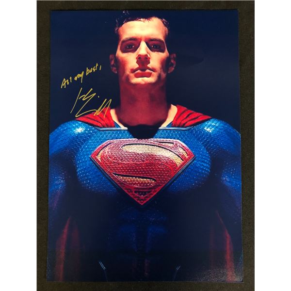 HENRY CAVILL SIGNED JUSTICE LEAGUE 8 X 10 (RA COA)