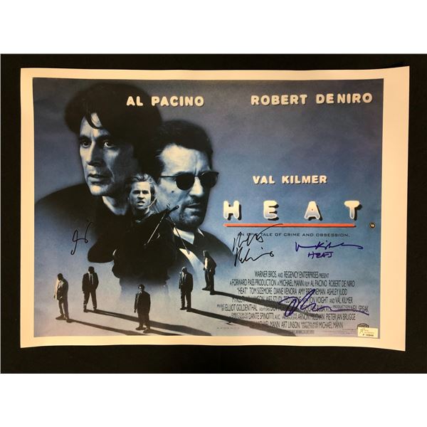 AL PACINO AND ROBERT DENIRO SIGNED HEAT 24 X 36 MOVIE POSTER ( RA COA)