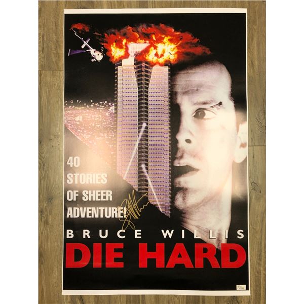 BRUCE WILLIS SIGNED DIE HARD 24 X 36 MOVIE POSTER ( RA COA)