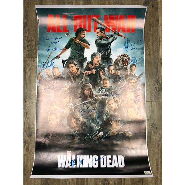 THE WALKING DEAD CAST SIGNED 24 X 36 ( RA COA)