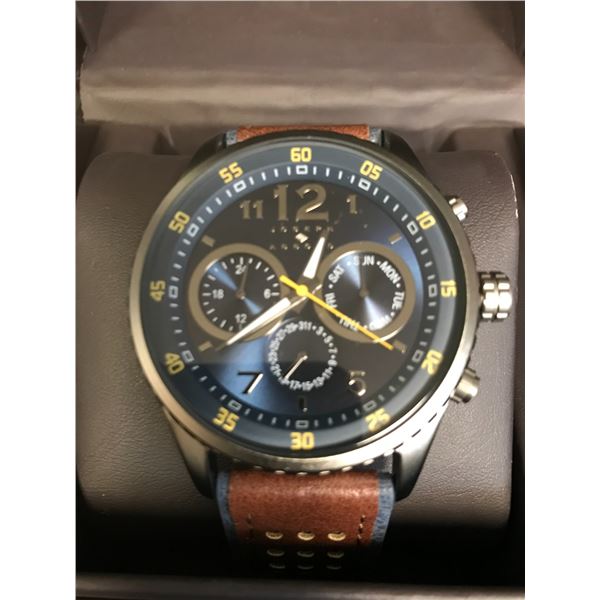 BRAND NEW JOSEPH ABBOUD MENS CHRONOGRAPH WATCH WITH BOX AND PAPERS