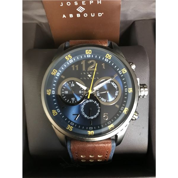 BRAND NEW JOSEPH ABBOUD MENS CHRONOGRAPH WATCH WITH BOX AND PAPERS