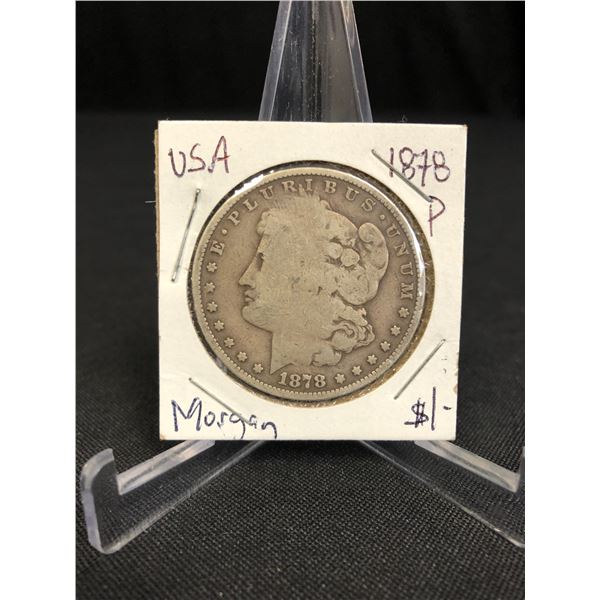 1878 P MORGAN SILVER DOLLAR .900 SILVER