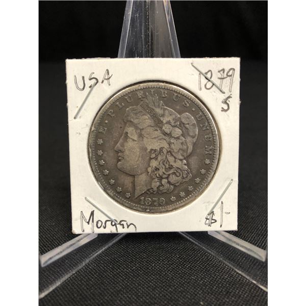 1879 S MORGAN SILVER DOLLAR .900 SILVER