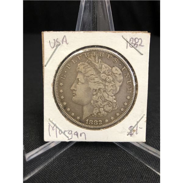 1882 MORGAN SILVER DOLLAR .900 SILVER