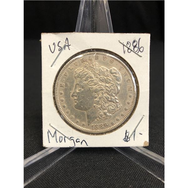 1886 MORGAN SILVER DOLLAR .900 SILVER