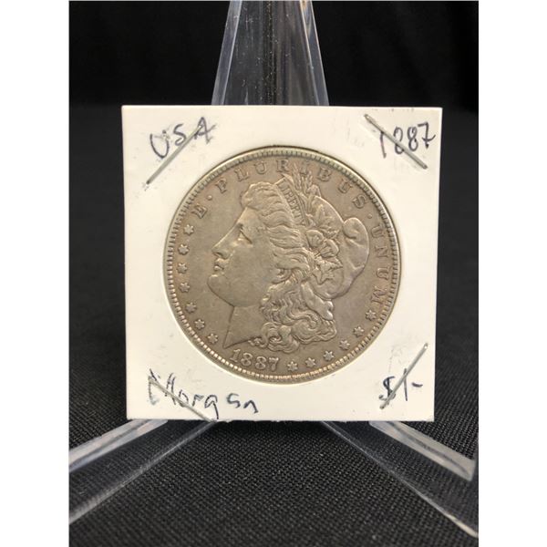 1887 MORGAN SILVER DOLLAR .900 SILVER