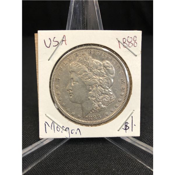 1888 MORGAN SILVER DOLLAR .900 SILVER