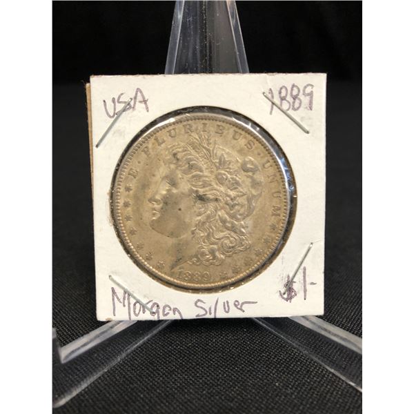 1889 MORGAN SILVER DOLLAR .900 SILVER