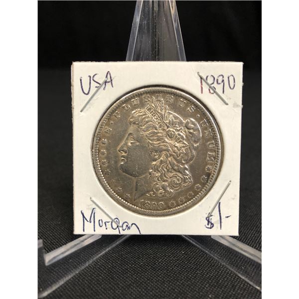 1890 MORGAN SILVER DOLLAR .900 SILVER